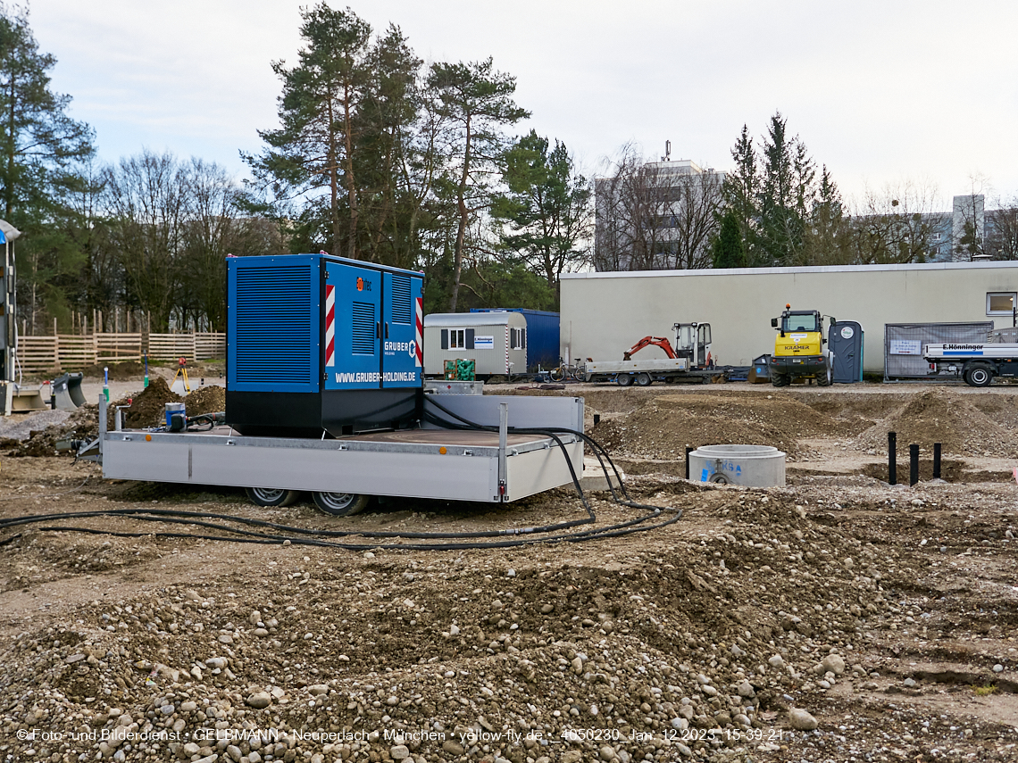 12.01.2023 - Baustelle an der Quiddestraße Haus für Kinder in Neuperlach